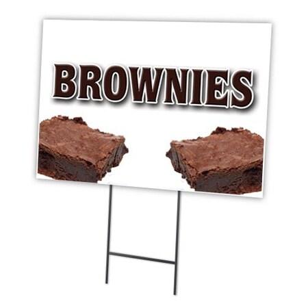 Signmission Brownies Yard Sign & Stake outdoor plastic coroplast window, C-1824 Brownies C-1824 Brownies